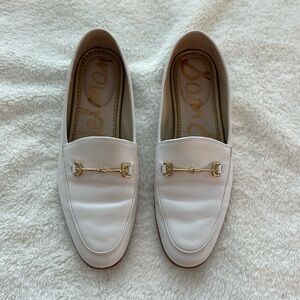 Sam Edelman Loraine Bit Loafers - White Leather - Size 7